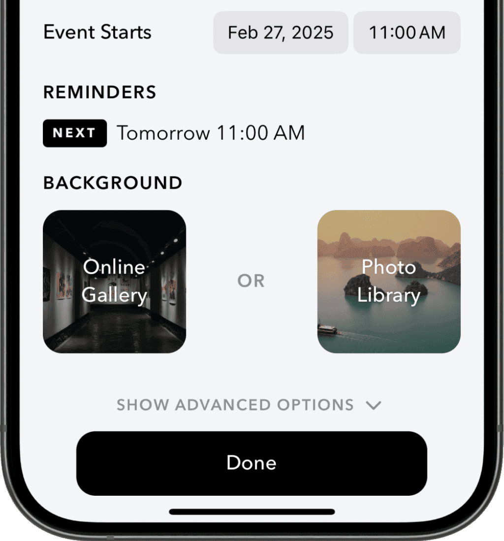 Creating a countdown in TimeCount app on iPad